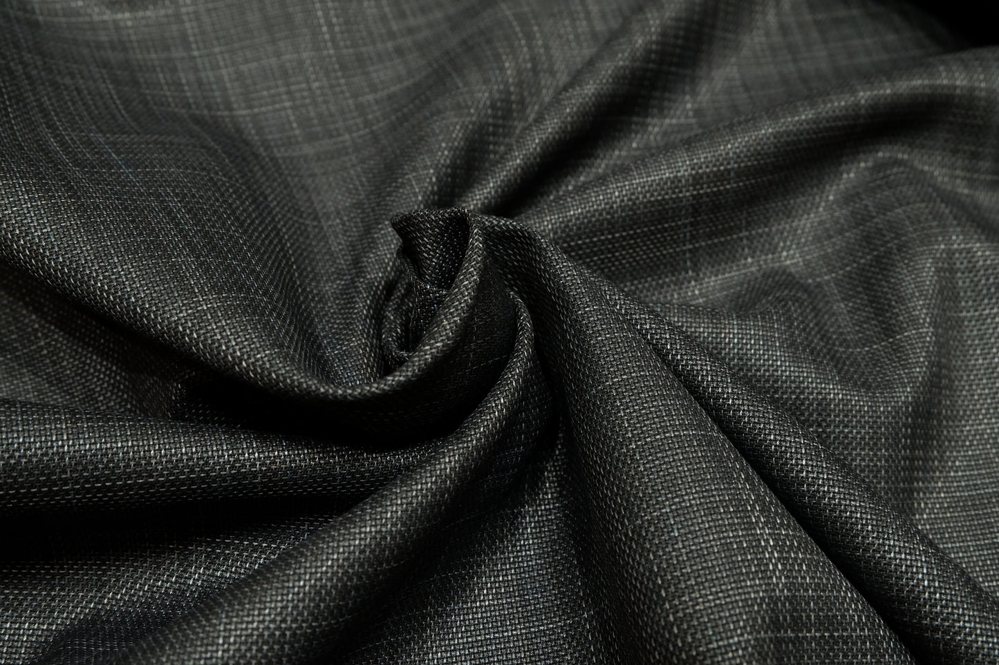 Reid & Taylor Greyish Black Textured Poly Viscose Fabric