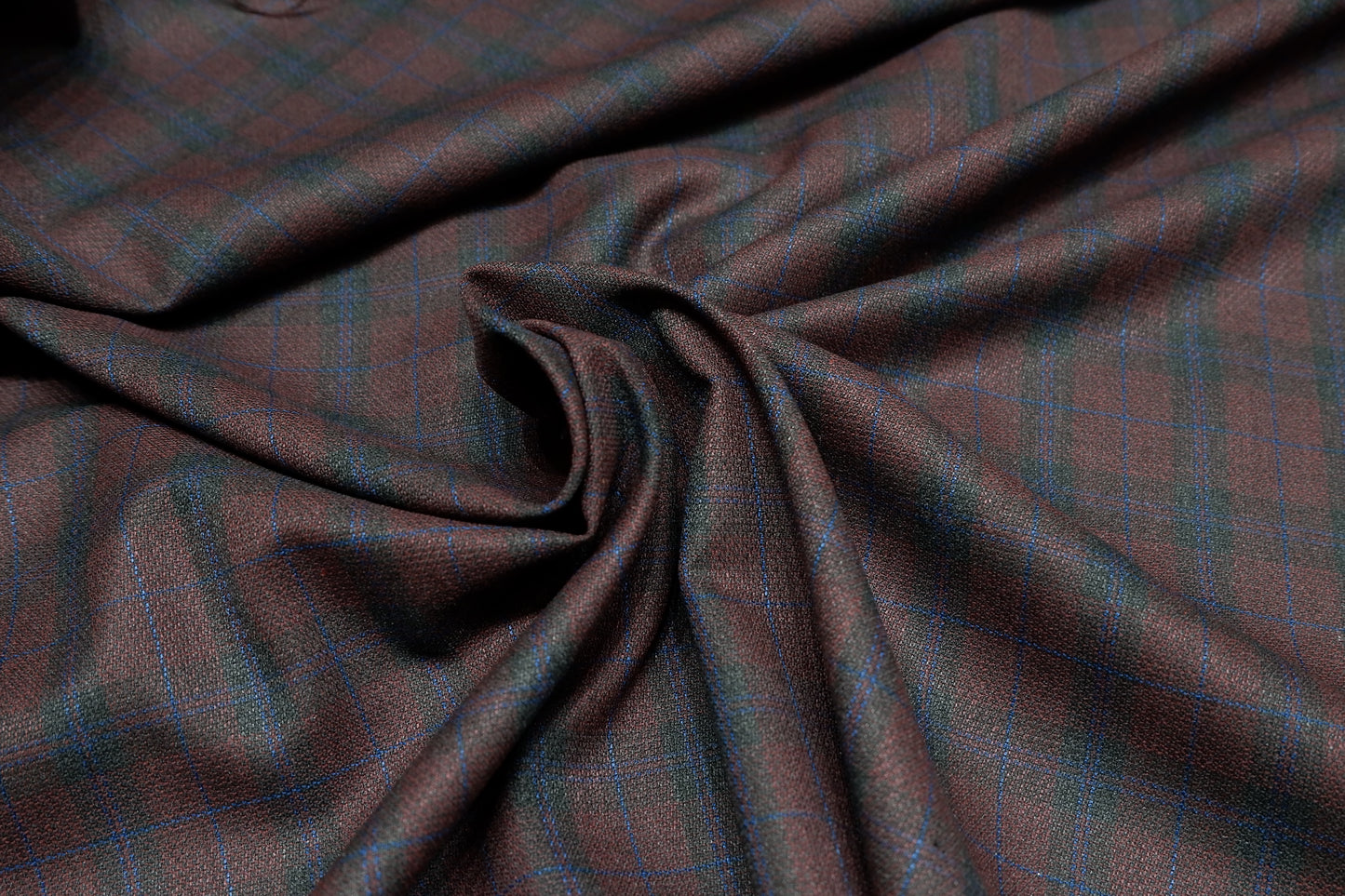 Raymond Maroon Checks Terry Rayon Fabric