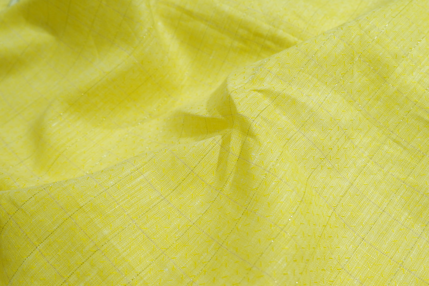 Raymond 100% Premium Linen Yellow Checks Fabric