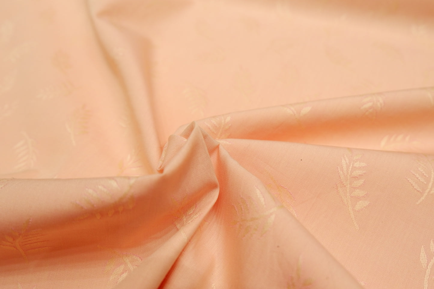 Raymond 100% Giza Premium Cotton Peach Jacquard Printed Fabric