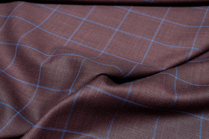 Reid & Taylor Light Maroon Checks Terry Rayon Fabric