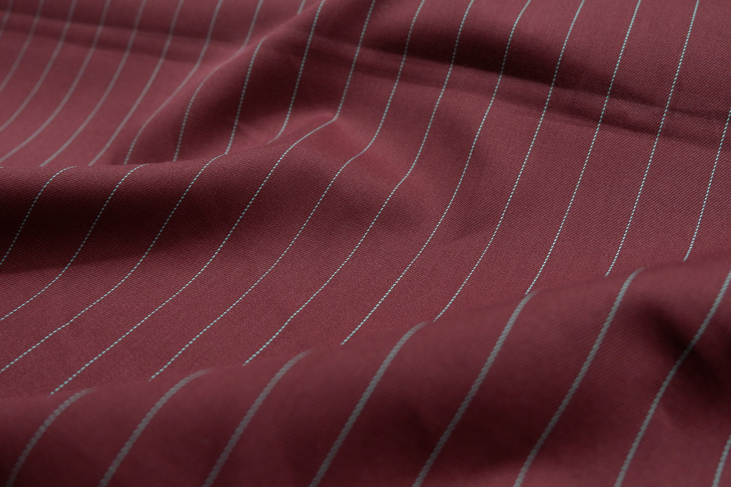 Raymond 100% Giza Premium Cotton Maroon Stripe Fabric