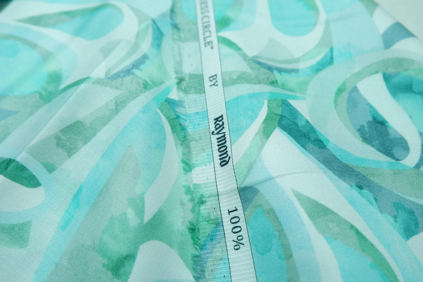 Raymond 100% Giza Premium Cotton Green Print Fabric