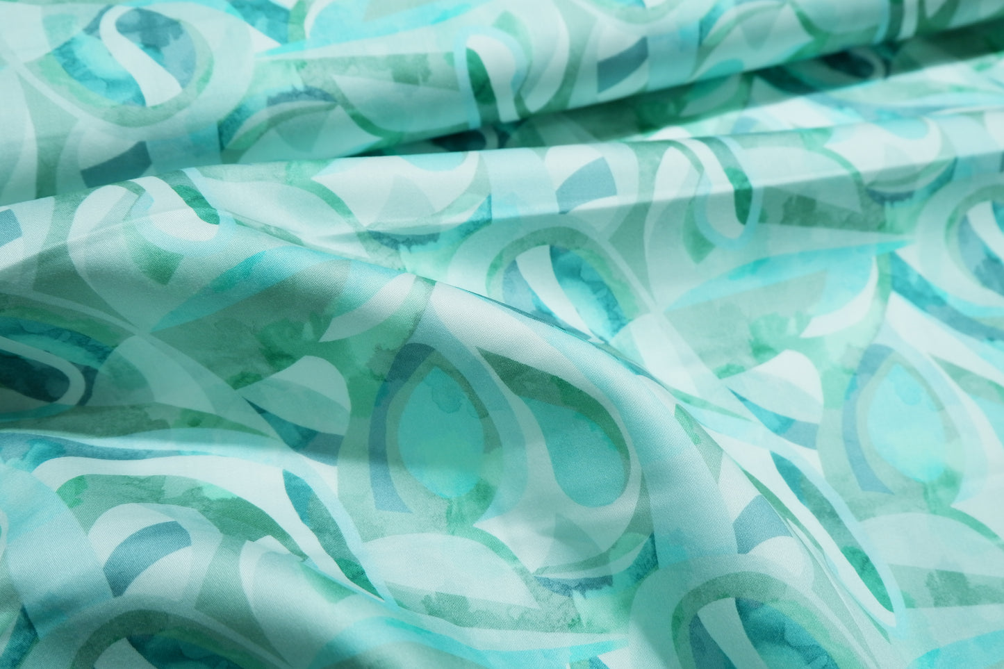 Raymond 100% Giza Premium Cotton Green Print Fabric