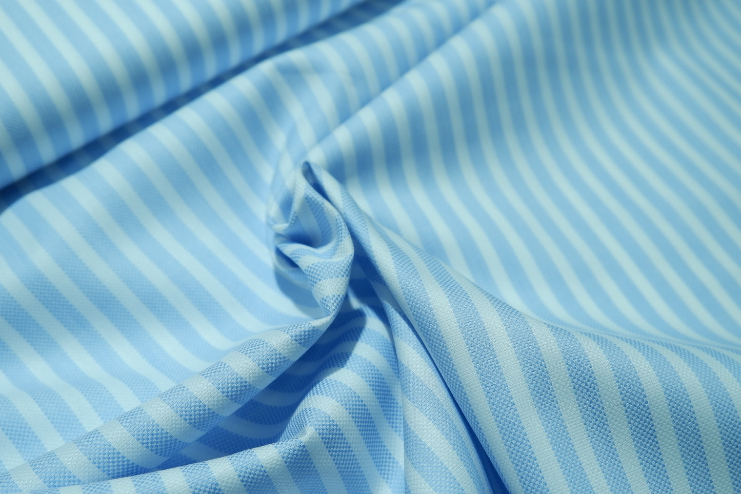 Tessitura Monti 100% Giza Premium Cotton Awning Blue Stripe Fabric