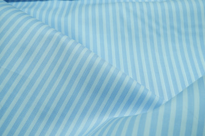 Tessitura Monti 100% Giza Premium Cotton Awning Blue Stripe Fabric