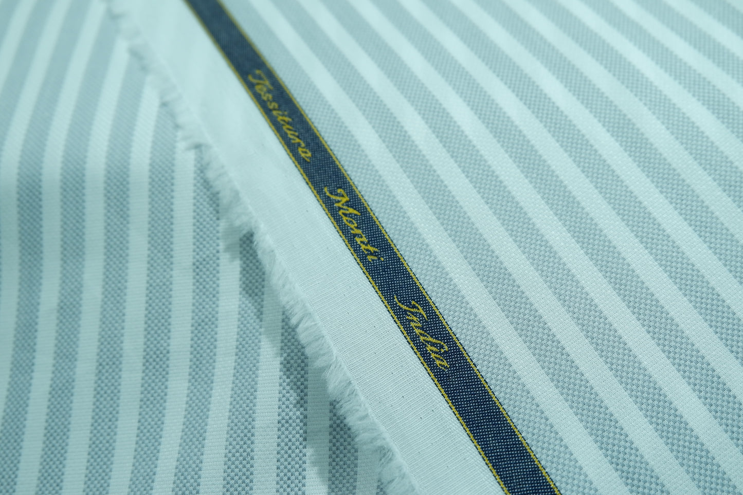 Tessitura Monti 100% Giza Premium Cotton Awning Grey Stripe Fabric