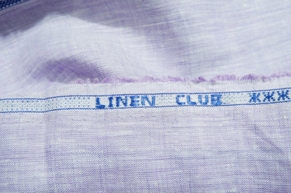 Linen Club 100% Premium Linen Solid Lavender Fabric