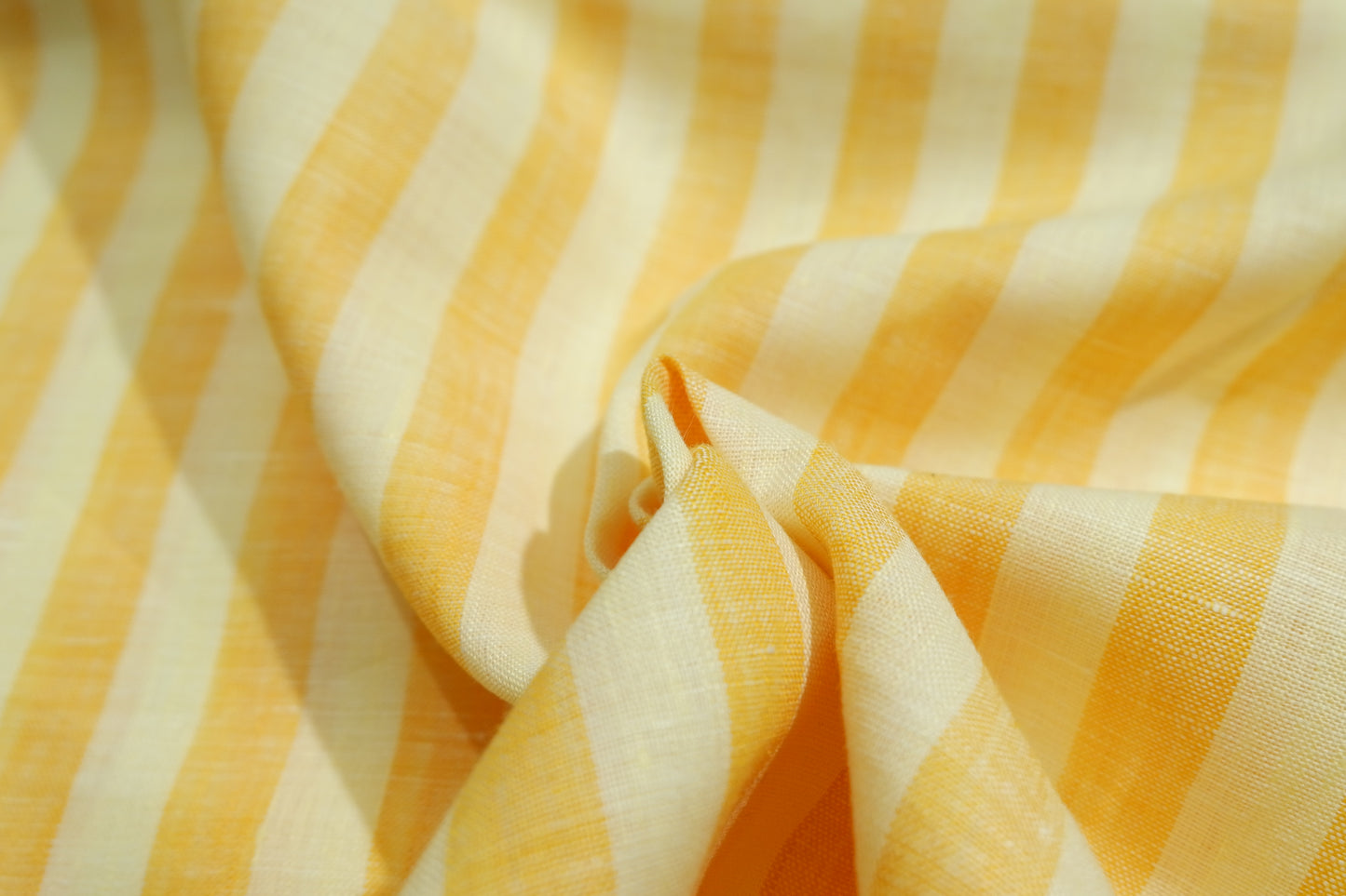 Raymond 100% Premium Linen Yellow Stripe