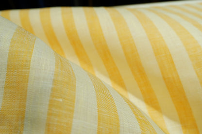 Raymond 100% Premium Linen Yellow Stripe