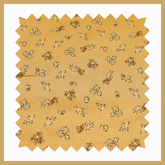 Raymond 100% Cotton Floral Fabric – Soft Yellow with Muted Floral Print, Premium Quality