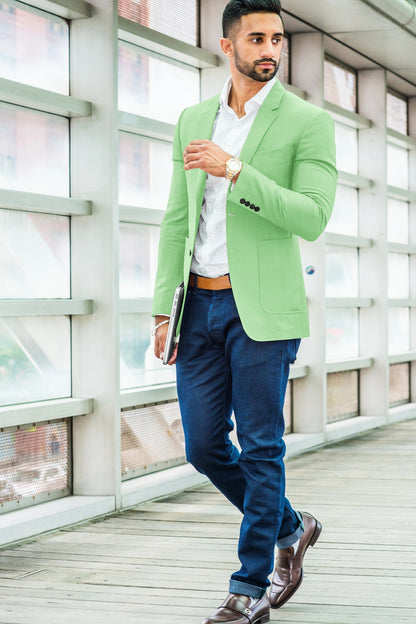 Reid & Taylor Dobby Light Green Poly Wool Fabric
