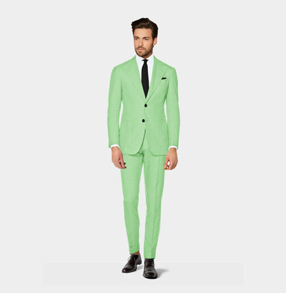 Reid & Taylor Dobby Light Green Poly Wool Fabric