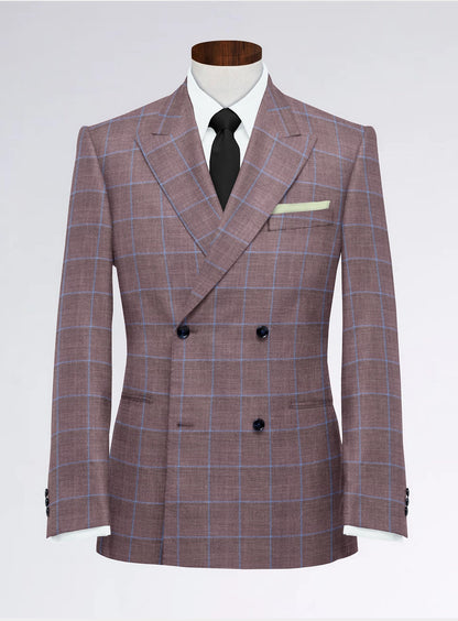 Reid & Taylor Light Maroon Checks Terry Rayon Fabric