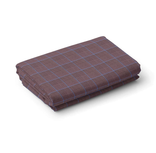 Reid & Taylor Light Maroon Checks Terry Rayon Fabric