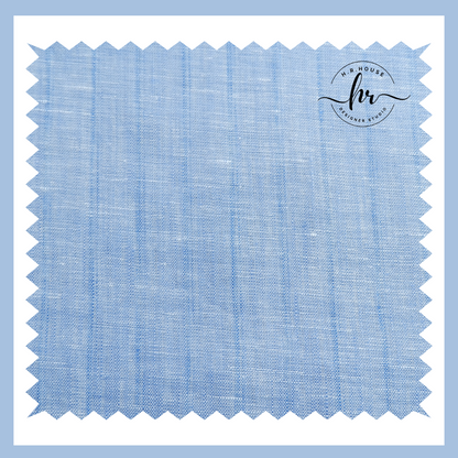 Raymond 100% Premium Linen Blue Stripe Fabric