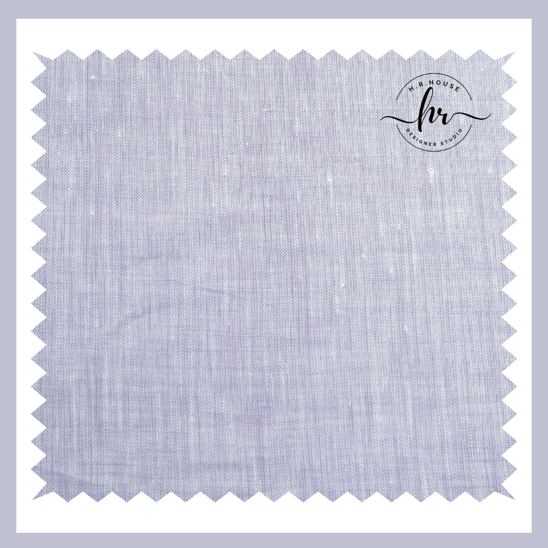 Linen Club 100% Premium Linen Solid Lavender Fabric