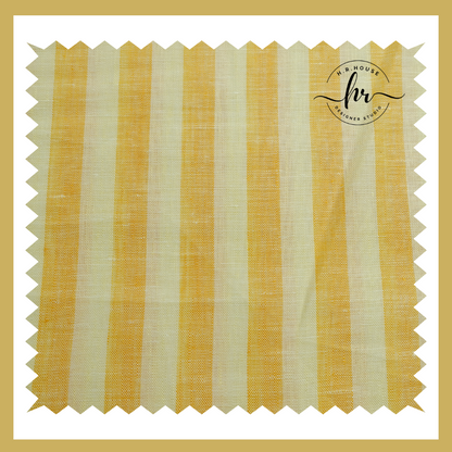 Raymond 100% Premium Linen Yellow Stripe