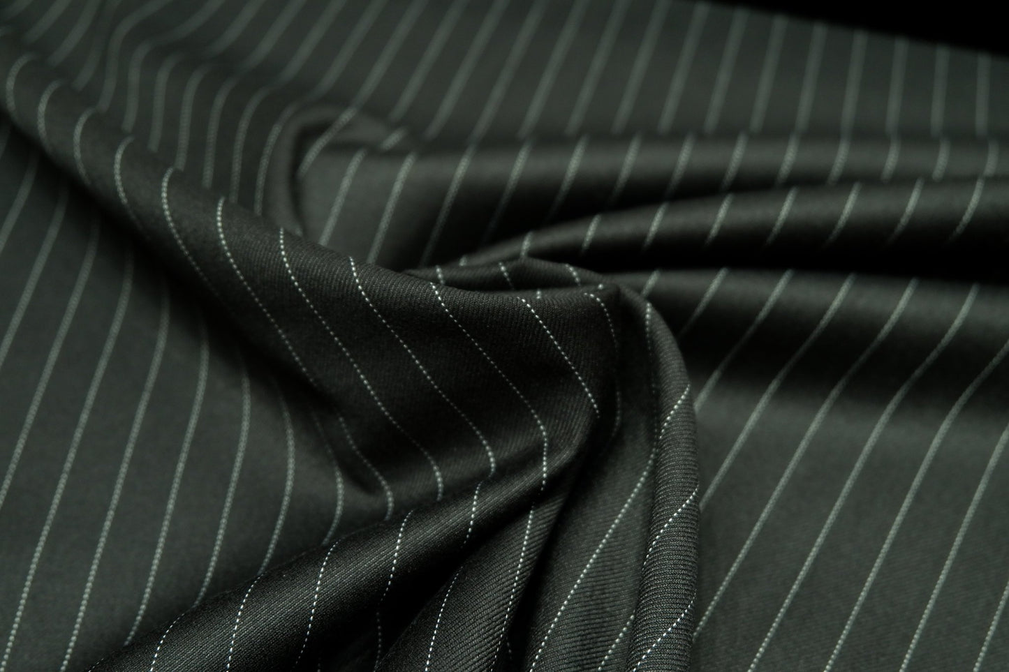 Absoluto Black Pinstripe Checks Terry Rayon Fabric - H.R.House Designer StudioAbsoluto