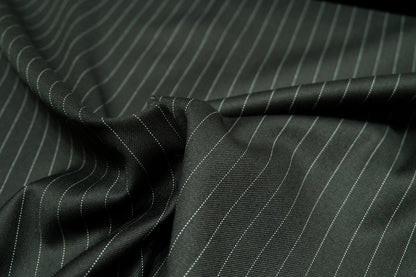 Absoluto Black Pinstripe Checks Terry Rayon Fabric - H.R.House Designer StudioAbsoluto