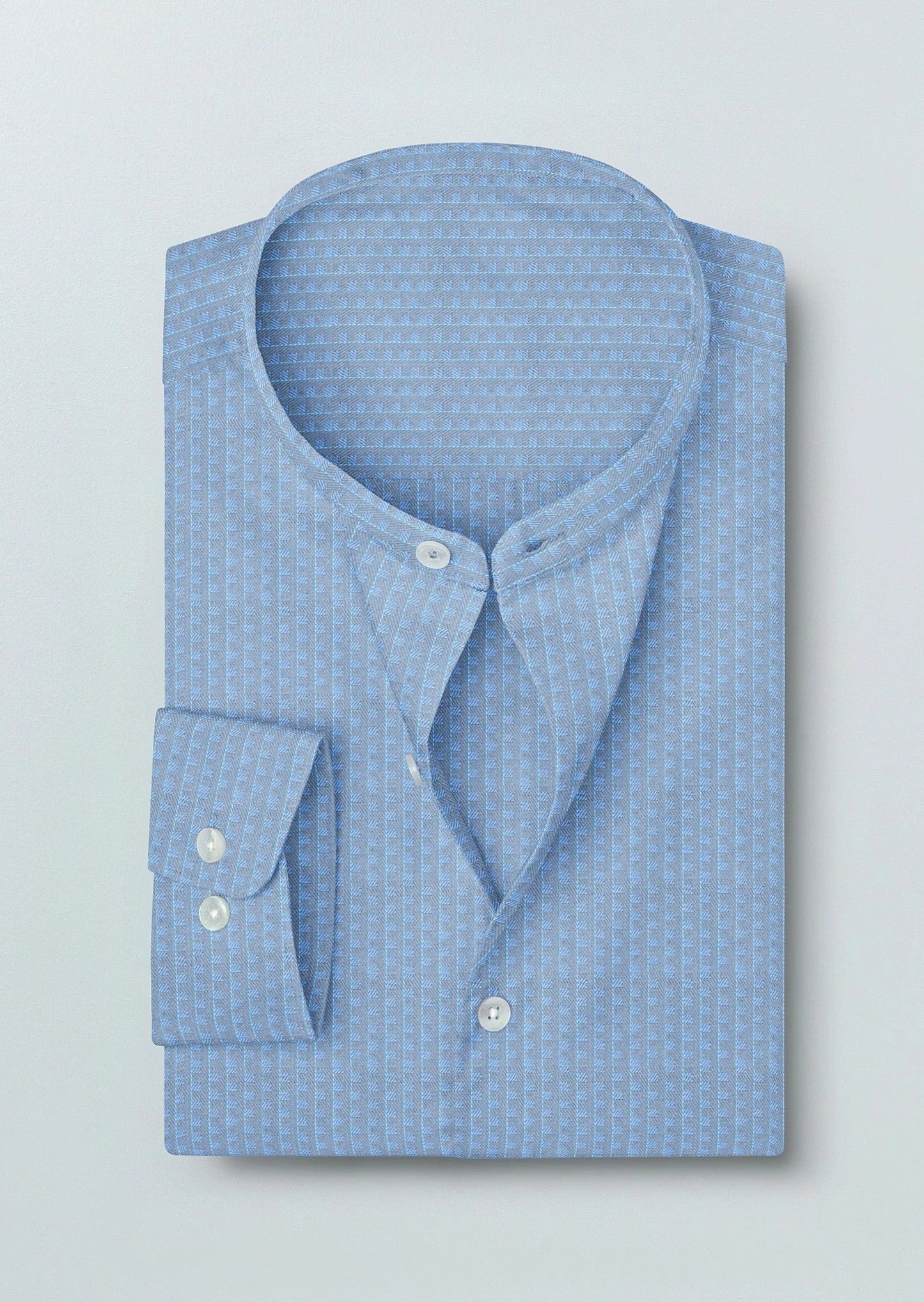 Raymond 100% Giza Premium Cotton Light Blue Dobby Fabric - H.R.House Designer StudioRaymond