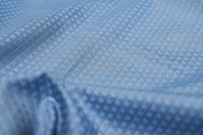 Raymond 100% Giza Premium Cotton Light Blue Dobby Fabric - H.R.House Designer StudioRaymond