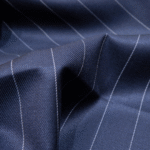 Canetti Italy Blue Pin Stripe Terry Rayon Fabric - Image 3