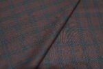 Raymond Terry Rayon Check Fabric - Maroon Retro Weave - Image 3