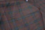 Raymond Terry Rayon Check Fabric - Maroon Retro Weave - Image 4