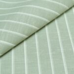 Canetti Italy Poly Cotton Striped Fabric - Green Broad Stripe | Rich Textured Cloth for Custom Tailoring - Image 8
