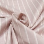 Canetti Italy Poly Cotton Striped Fabric - Pink Broad Stripe | Rich Textured Cloth for Custom Tailoring - Image 6