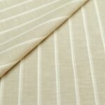 Canetti Italy Poly Cotton Striped Fabric - Biege Broad Stripe | Rich Textured Cloth for Custom Tailoring - Image 8