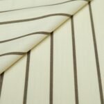 J. Hampstead Premium Super 100s Poly Wool Unstitched Fabric for Men | Bold Biege & Brown Striped Material | Rich Textured Cloth for Custom Tailoring - Image 7