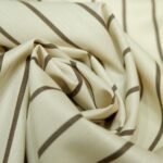 J. Hampstead Premium Super 100s Poly Wool Unstitched Fabric for Men | Bold Biege & Brown Striped Material | Rich Textured Cloth for Custom Tailoring - Image 6