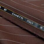 Canetti Italy Terry Rayon Striped Fabric - Brown Broad Stripe | Rich Textured Cloth for Custom Tailoring - Image 8