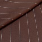 Canetti Italy Terry Rayon Striped Fabric - Brown Broad Stripe | Rich Textured Cloth for Custom Tailoring - Image 7