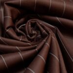 Canetti Italy Terry Rayon Striped Fabric - Brown Broad Stripe | Rich Textured Cloth for Custom Tailoring - Image 6