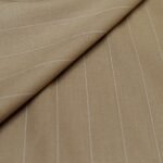 Canetti Italy Terry Rayon Striped Fabric - Beige Broad Stripe | Rich Textured Cloth for Custom Tailoring - Image 7