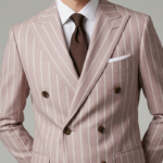 Canetti Italy Poly Cotton Striped Fabric - Pink Broad Stripe | Rich Textured Cloth for Custom Tailoring - Image 5