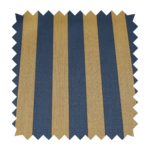 J. Hampstead Premium Super 100s Poly Wool Unstitched Fabric for Men | Bold Navy & Gold Striped Blazer Material | Rich Textured Cloth for Custom Tailoring