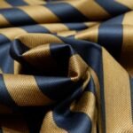 J. Hampstead Premium Super 100s Poly Wool Unstitched Fabric for Men | Bold Navy & Gold Striped Blazer Material | Rich Textured Cloth for Custom Tailoring - Image 5